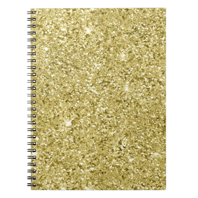Gold Sparkling Glitter           Notebook (Front)