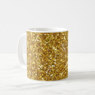Gold sparkling glitter pattern           coffee mug