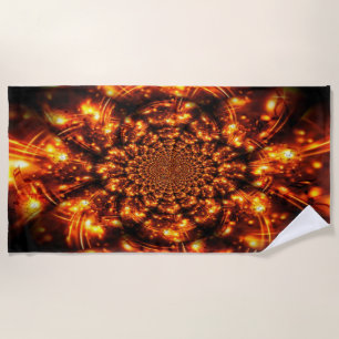Gold Sparkling Lights Beach Towel