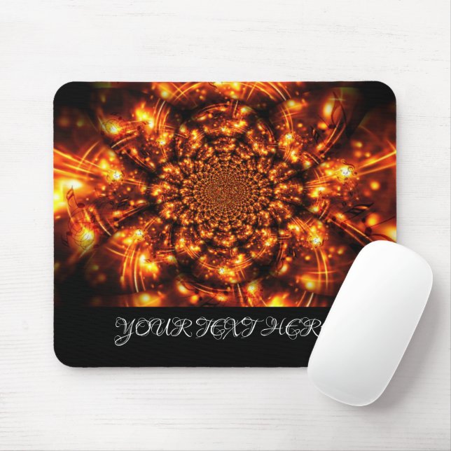 Gold Sparkling Lights Mouse Pad (With Mouse)