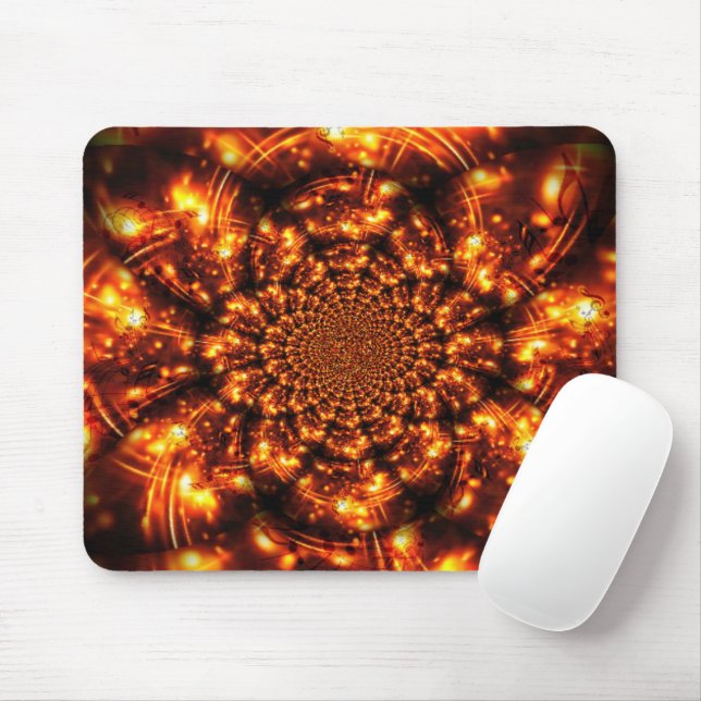 Gold Sparkling Lights Mouse Pad (With Mouse)