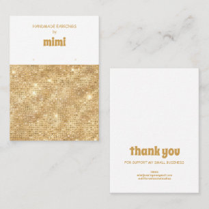 Gold Sparks Earring Display Business Card