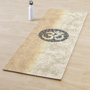 Gold Speckle Om Yoga Mat
