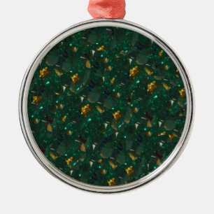 Gold Speckled Green Ornament