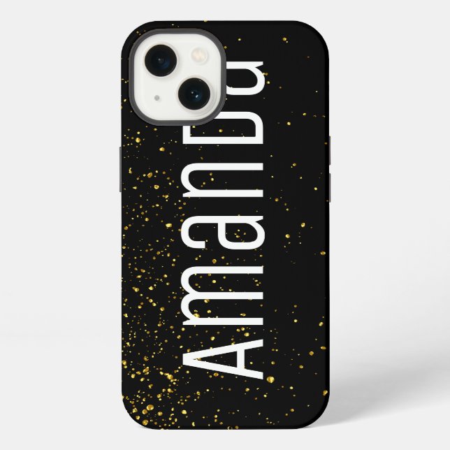 Gold Speckled iPhone Case (Back)