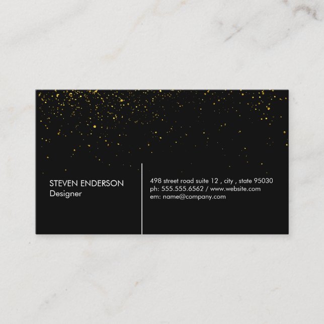 Gold Speckles Business Card (Front)