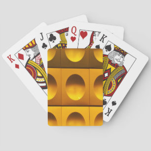Gold spheres playing cards
