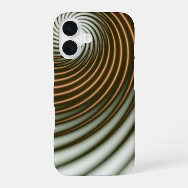 Gold Spin iPhone 16 Case (Back)