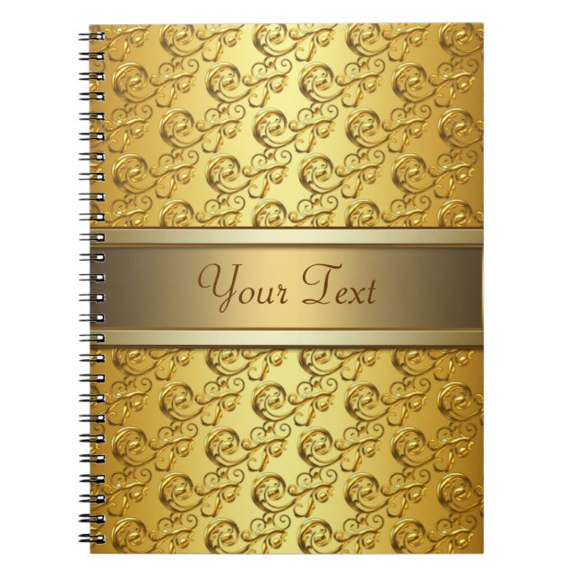 Gold Spiral Business Notebook (Front)