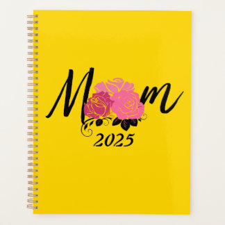 Gold spiral yellow notebook for mum planner