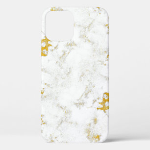 Gold splashes Texture. Brush stroke design element iPhone 12 Case