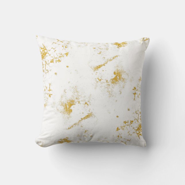Gold splashes Texture. Brush stroke design element Cushion (Front)