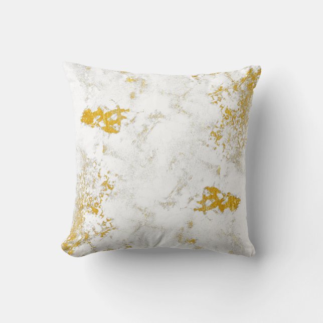 Gold splashes Texture. Brush stroke design element Cushion (Front)