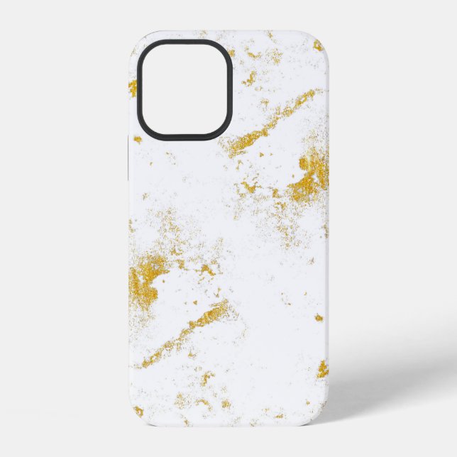 Gold splashes Texture. Brush stroke design element iPhone Case (Back)