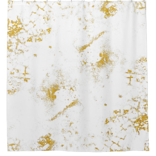 Gold splashes Texture. Brush stroke design element Shower Curtain (Front)