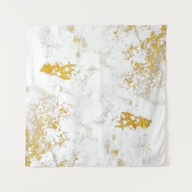 Gold splashes Texture. Brush stroke design element Tapestry (Front)