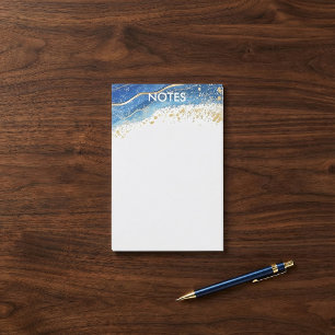 Gold Splatter Minimalist Post-it Notes