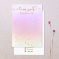 Gold Splatter Rainbow Watercolor Earring Display
