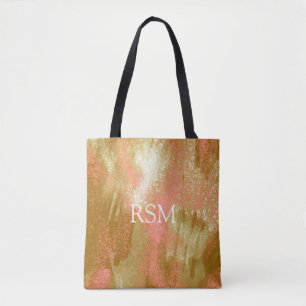 Gold Splattered Personalised Unique Tote Bag