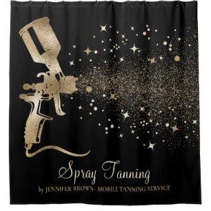 Gold Spray Bronze Spray Tan Shower Curtain