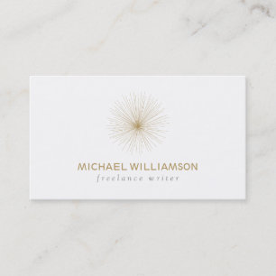 GOLD SPUTNIK ORB LOGO BUSINESS CARD