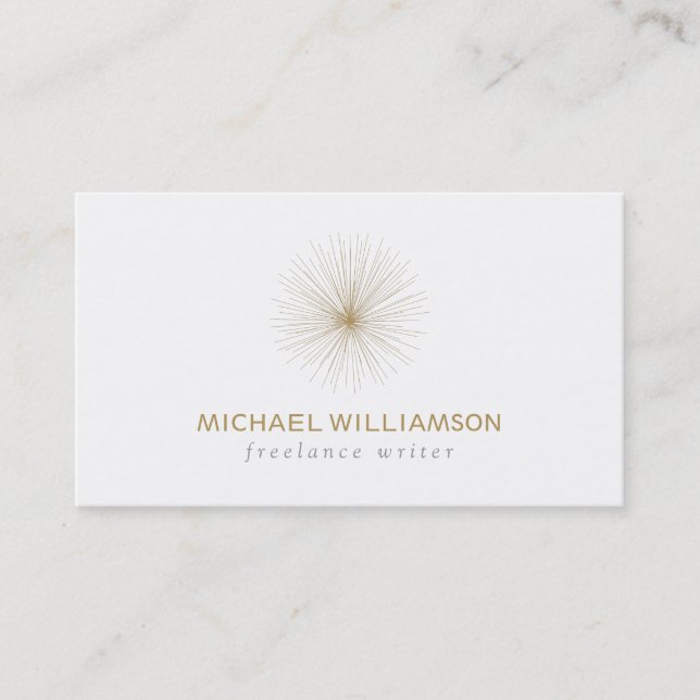 GOLD SPUTNIK ORB LOGO BUSINESS CARD (Front)