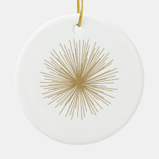 Gold Sputnik Starburst Ceramic Tree Decoration