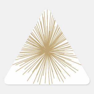 Gold Sputnik Starburst Triangle Sticker
