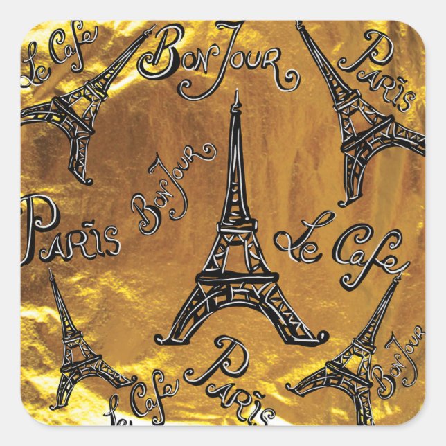 Gold Square Sticker (Front)