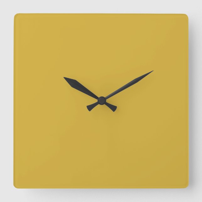 Gold Square Wall Clock (Front)