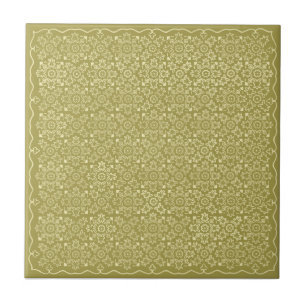 Gold Squares Ceramic Tile