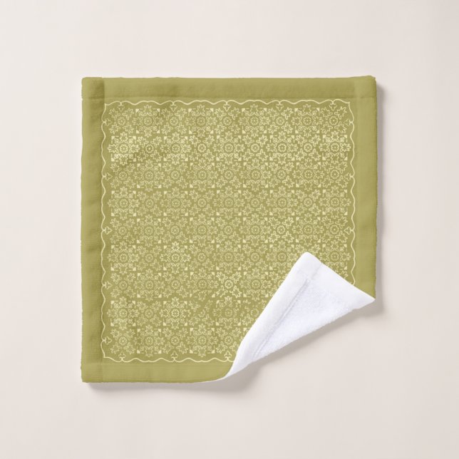 Gold Squares Hers Wash Cloth (Wash Cloth)