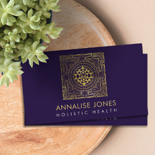 Gold Sri Yantra / Sri Chakra Business Card