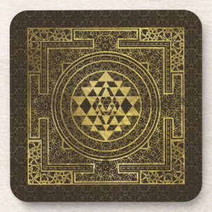 Gold Sri Yantra  / Sri Chakra Coaster