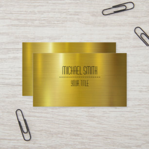 Gold Stainless Steel Metal Business Card
