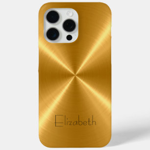 Gold Stainless Steel Metal iPhone 15 Pro Max Case