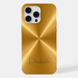 Gold Stainless Steel Metal iPhone 15 Pro Max Case