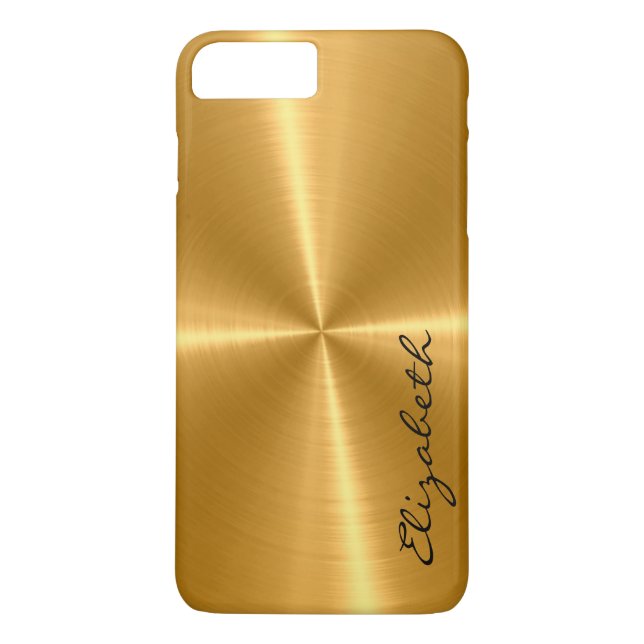 Gold Stainless Steel Metal Look Case-Mate iPhone Case (Back)
