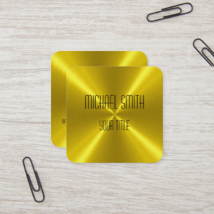 Gold Stainless Steel Metal Square Business Card