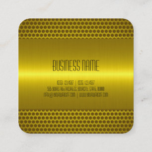 Gold Stainless Steel Metal Square Business Card