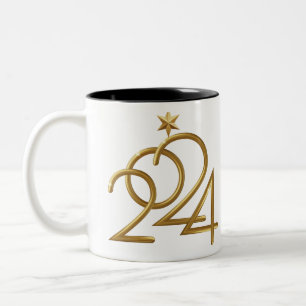 Gold Star 2024 Two-Tone Coffee Mug