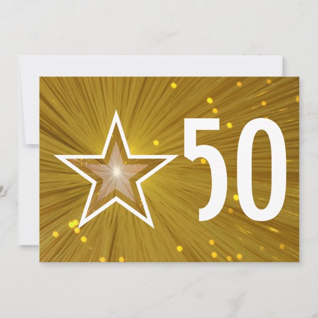 Gold Star '50' anniversary invitation (Front)