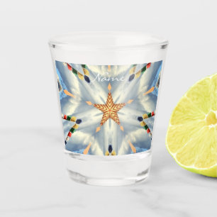 Gold Star Abstract Design Thunder_Cove Shot Glass