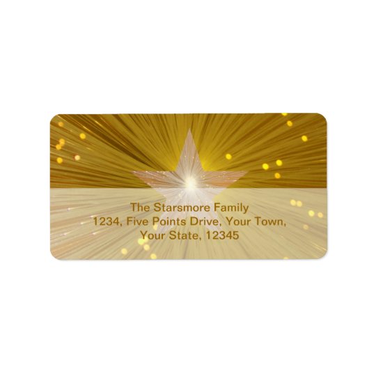 Gold Star address label medium