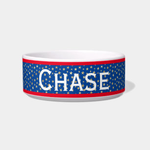 Gold Star American Ceramic Pet Bowl