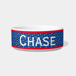 Gold Star American Ceramic Pet Bowl