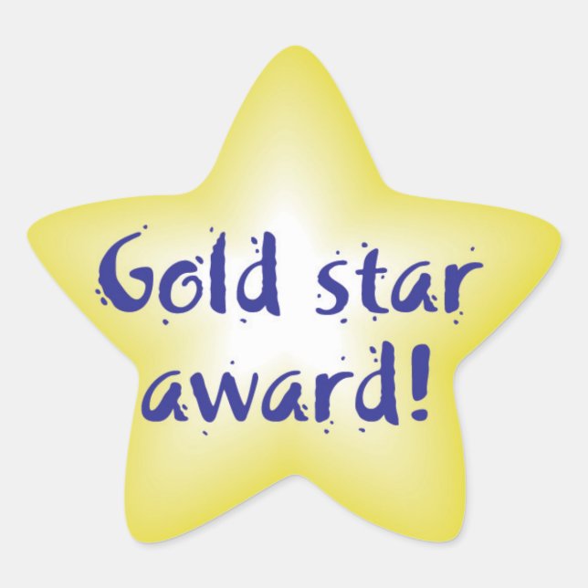 Gold star award stickers (Front)
