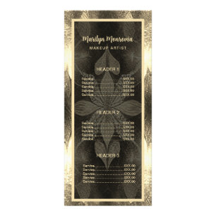 Gold Star Beauty Salon Rack Card