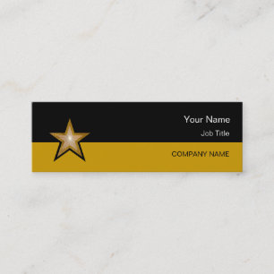 Gold Star business card gold black skinny
