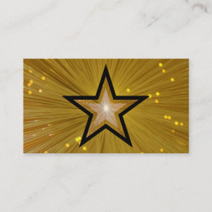 Gold Star business card template black back